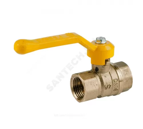 Кран шаровой латунь газ Стандарт 220 аналог 11б27п1 Ду 20 Ру16 ВР полнопроходной рычаг ГАЛЛОП 116024