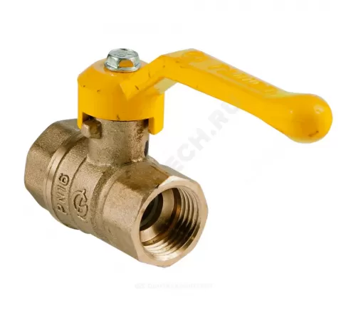 Кран шаровой латунь газ Стандарт 220 аналог 11б27п1 Ду 20 Ру16 ВР полнопроходной рычаг ГАЛЛОП 116024