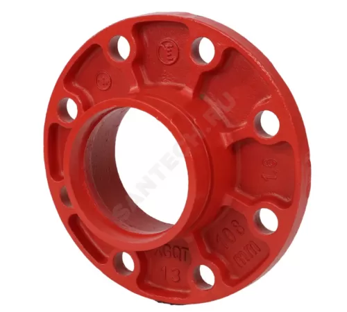 Адаптер фланцевый под муфту грувлок ковкий чугун XGQT13 Ду65 (Дн76) Ру16 JIANZHI