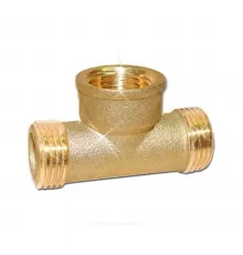 Тройник латунь Ду 15 (1/2") НР/ВР/НР Цветлит ZW50084