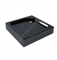 Поддон душевой акриловый квадрат Universal BLACK N 800х800х160 с противоскользящим покрытием черный МетаКам АПS_013575