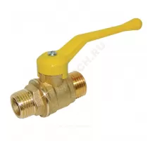 Кран шаровой латунь газ 11б27п6 Ду 15 Ру16 НР рычаг Цветлит ZW10054