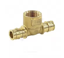 Тройник для PE-X труб радиальный латунь Дн 16х1/2"х16 ВР РОС