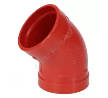 Отвод (колено) под муфту 45гр грувлок ковкий чугун XGQT04 Ду100 (Дн114) Ру25 JIANZHI