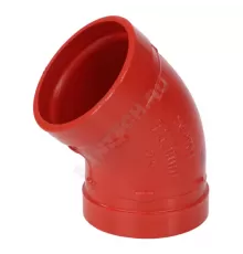 Отвод (колено) под муфту 45гр грувлок ковкий чугун XGQT04 Ду100 (Дн108) Ру25 JIANZHI