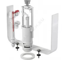 Арматура для бачка сливная/наливная 1/2" нижнее подключение кнопка хром 1/реж Alca Plast SA2000S 1/2" CHROM