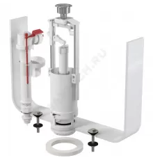 Арматура для бачка сливная/наливная 1/2" нижнее подключение кнопка хром 1/реж Alca Plast SA2000S 1/2" CHROM