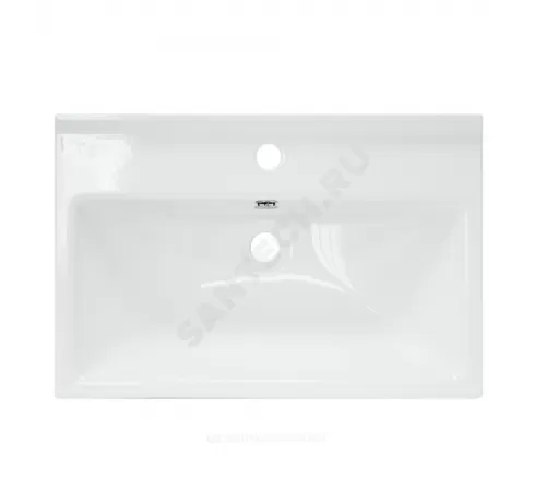 Умывальник мебельный Fest 60 1 отверстие под смеситель по центру белый Sanita Luxe WB.FN/Fest/60-C/WHT.G/S1