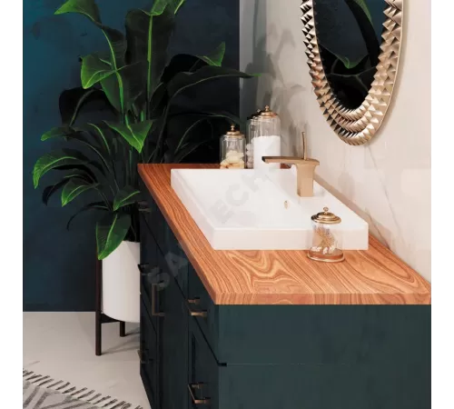 Умывальник мебельный Fest 60 1 отверстие под смеситель по центру белый Sanita Luxe WB.FN/Fest/60-C/WHT.G/S1