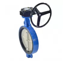 Затвор дисковый поворотный чугун Ду 300 Ру10/16 межфл с редуктором диск чугун манжета EPDM RMCX