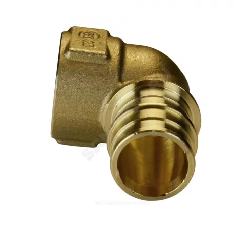 Угольник для PE-X труб радиальный латунь Дн 16х3/4" ВР РОС