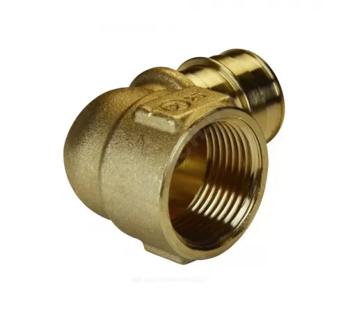 Угольник для PE-X труб радиальный латунь Дн 16х3/4" ВР РОС