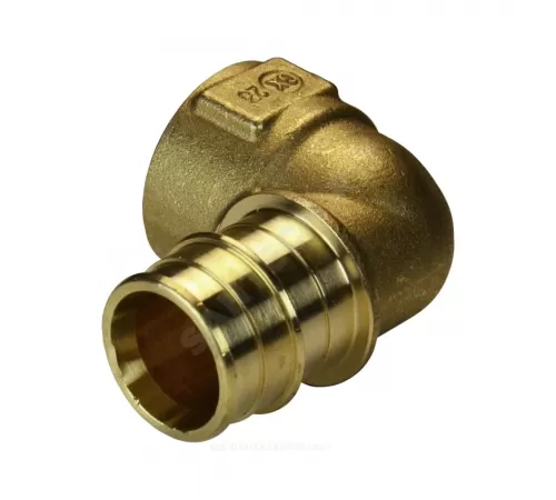 Угольник для PE-X труб радиальный латунь Дн 16х3/4" ВР РОС