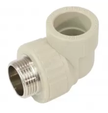 Угольник PP-R комбинированный серый Дн 32х3/4" НР VALFEX 10126132Г