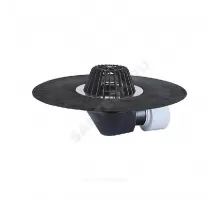 Воронка кровельная HL64H с горизонтальным выпуском PP Дн 75/110 с листвоуловителем, теплоизоляцией, гидроизоляционным полимербитумным полотном 500мм HL HL64H