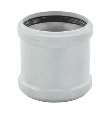 Муфта PP-MD двухраструбная бесшумная светло-серая Skolan Safe SKMM Дн 200 (DN200) б/нап в/к Ostendorf 338510