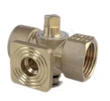 Кран для манометра 3-ходовой латунь 11б18бк(ф) Ду 15 Ру16 ВР G1/2"-М20х1,5 без рукоятки с фланцем SantechSystems