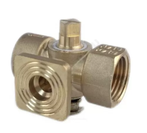 Кран для манометра 3-ходовой латунь 11б18бк(ф) Ду 15 Ру16 ВР G1/2"-М20х1,5 без рукоятки с фланцем SantechSystems