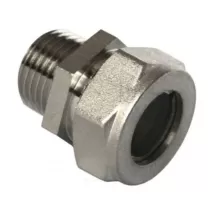 Муфта латунь никель 15Aх1/2" обжим/НР STAHLMANN SSML1501/2NEF