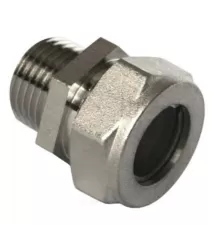 Муфта латунь никель 20Aх3/4" обжим/НР STAHLMANN SSML2003/4NEF