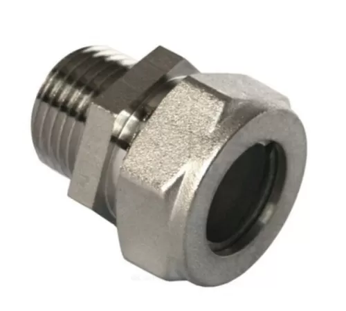 Муфта латунь никель 15Aх1/2" обжим/НР STAHLMANN SSML1501/2NEF