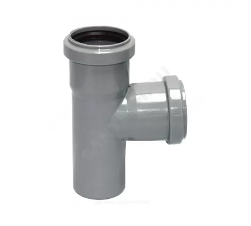 Тройник PP-H серый Дн 40х40х87гр б/нап в/к VALFEX 24040040