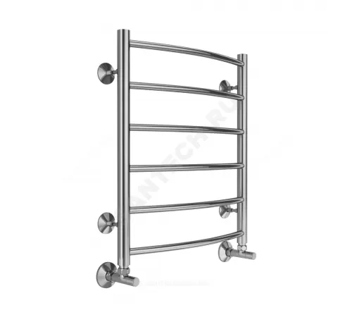 Полотенцесушитель водяной нерж сталь Лесенка (1/2") ВР 500х600мм 6П нижнее подключение Классик Терминус 4670078530226