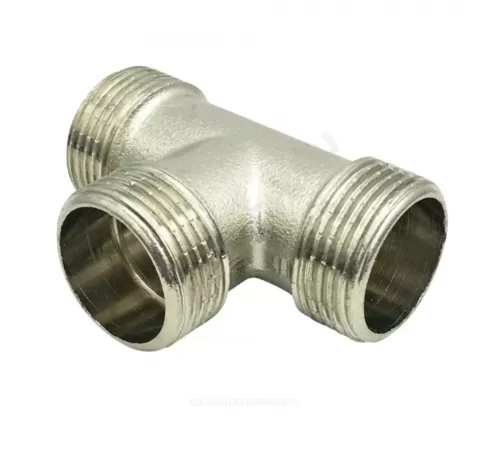 Тройник латунь никель Ду 25 (1") НР/НР/НР SantechSystems