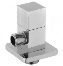 Клапан (вентиль) латунь бытовой хром угловой 1078 G1/2" Ру16 НР с отражателем Aquasfera 1078-01