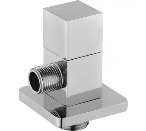 Клапан (вентиль) латунь бытовой хром угловой 1078 G1/2"х3/4" Ру16 НР с отражателем Aquasfera 1078-02