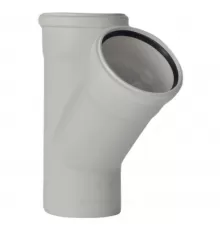 Тройник PP-H бесшумный белый RAUPIANO PLUS Дн 40х40х45гр б/нап в/к Rehau 11231041002