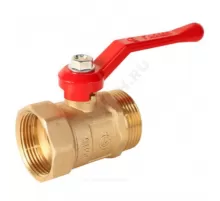 Кран шаровой латунь ПРАКТИК 121 Ду 15 Ру16 ВР/НР рычаг красный ГАЛЛОП 103267