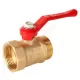 Кран шаровой латунь ПРАКТИК 121 Ду 50 Ру16 ВР/НР рычаг красный ГАЛЛОП 103287