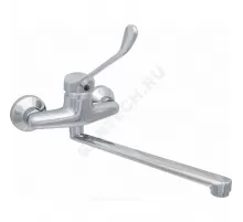 Смеситель для умывальника хирургический локтевой одноручный нижний плоский излив ЭКО ЦС-СМ 294-2 М-44 Центр Сантехники (Подольск) ЭП401412