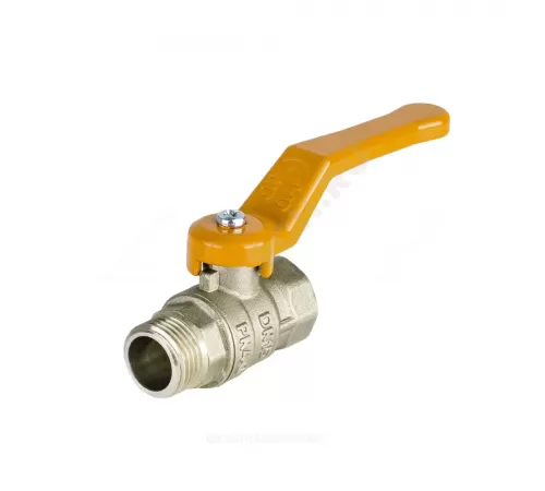 Кран шаровой латунь газ Стандарт Ду 15 Ру40 ВР/НР полнопроходной рычаг Dist 421Р