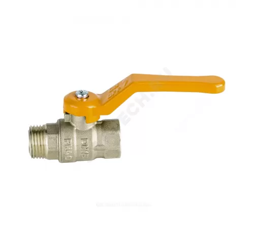 Кран шаровой латунь газ Стандарт Ду 15 Ру40 ВР/НР полнопроходной рычаг Dist 421Р