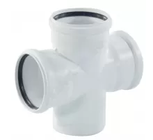 Крестовина PP-H 1-плоскостная бесшумная белая RAUPIANO PLUS Дн 110х110х110х87гр б/нап в/к Rehau 11215541001