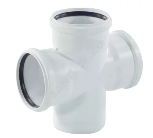 Крестовина PP-H 1-плоскостная бесшумная белая RAUPIANO PLUS Дн 110х110х110х87гр б/нап в/к Rehau 11215541001