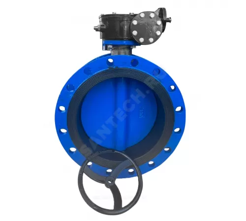 Затвор дисковый поворотный чугун Ду 600 Ру10/16 фл с редуктором под электропривод диск чугун манжета EPDM Benarmo