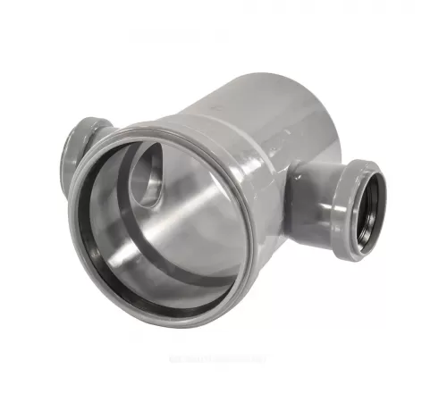 Крестовина PP-H 1-плоскостная серый Дн 110х50х50х87гр б/нап в/к VALFEX 27211550