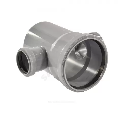 Крестовина PP-H 1-плоскостная серый Дн 110х50х50х87гр б/нап в/к VALFEX 27211550