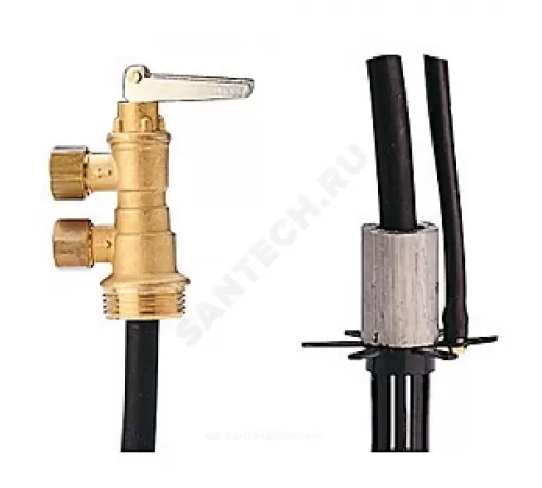 Клапан аварийный угловой N16G 1"х(8-10-12)х1700 мм с трубкой Giacomini N16GY001