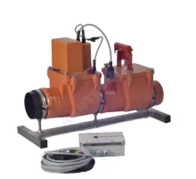 Клапан PP-H обратный канализационный коричневый Дн 110 б/нап с электроприводом Татполимер ТП-85.100-КЗЭ