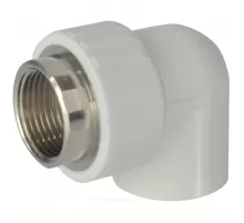 Угольник PP-R комбинированный под ключ белый Дн 32х1" ВР RTP (РосТурПласт) 14633