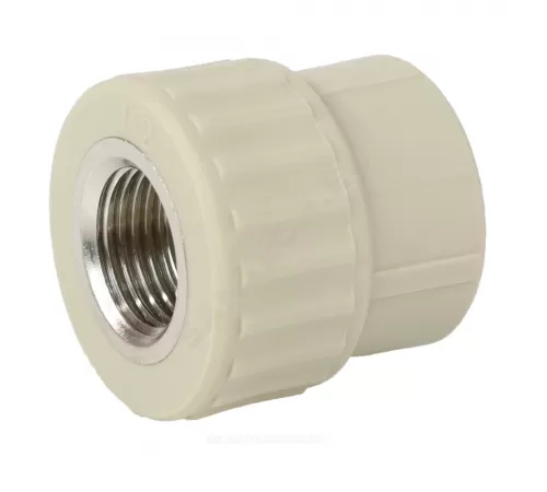 Муфта PP-R комбинированная серая Дн 20х1/2" ВР VALFEX 10129020Г