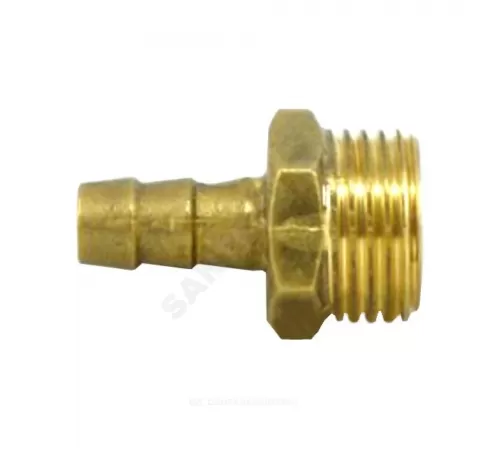 Переходник штуцерный латунь неразъемный для шланга Дн 10х1/2" НР Цветлит ZW50119