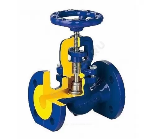 Клапан запорный сталь 215F Ду 65 Ру40 Тмакс=400 оС фл сальниковый Zetkama 215F065E01