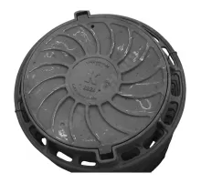 Люк чугун канализационный (К) Т (тяжелый) С250 круглый m=95кг h=100мм Т(С250)-1-60 ГОСТ 3634-2019