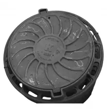 Люк чугун канализационный (К) Т (тяжелый) С250 круглый m=95кг h=100мм Т(С250)-1-60 ГОСТ 3634-2019