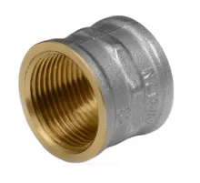 Муфта латунь никель Ду 50 (2") ВР/ВР 9018 ГОСТ 32585-2013 Aquasfera 9018-06